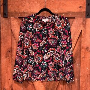 LOFT Multicolor Floral Blouse